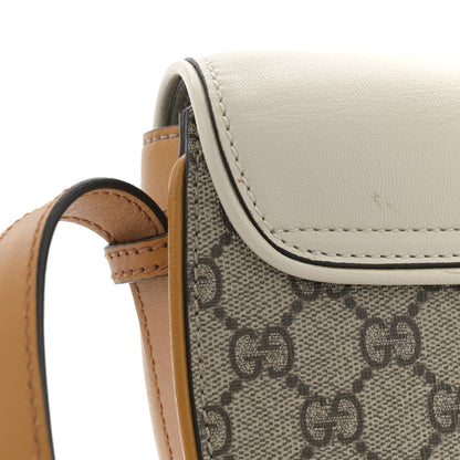 Gucci GG Supreme Monogram Calfskin Small Padlock Messenger Shoulder Bag Beige Mystic White Sun Oil 11 of 11