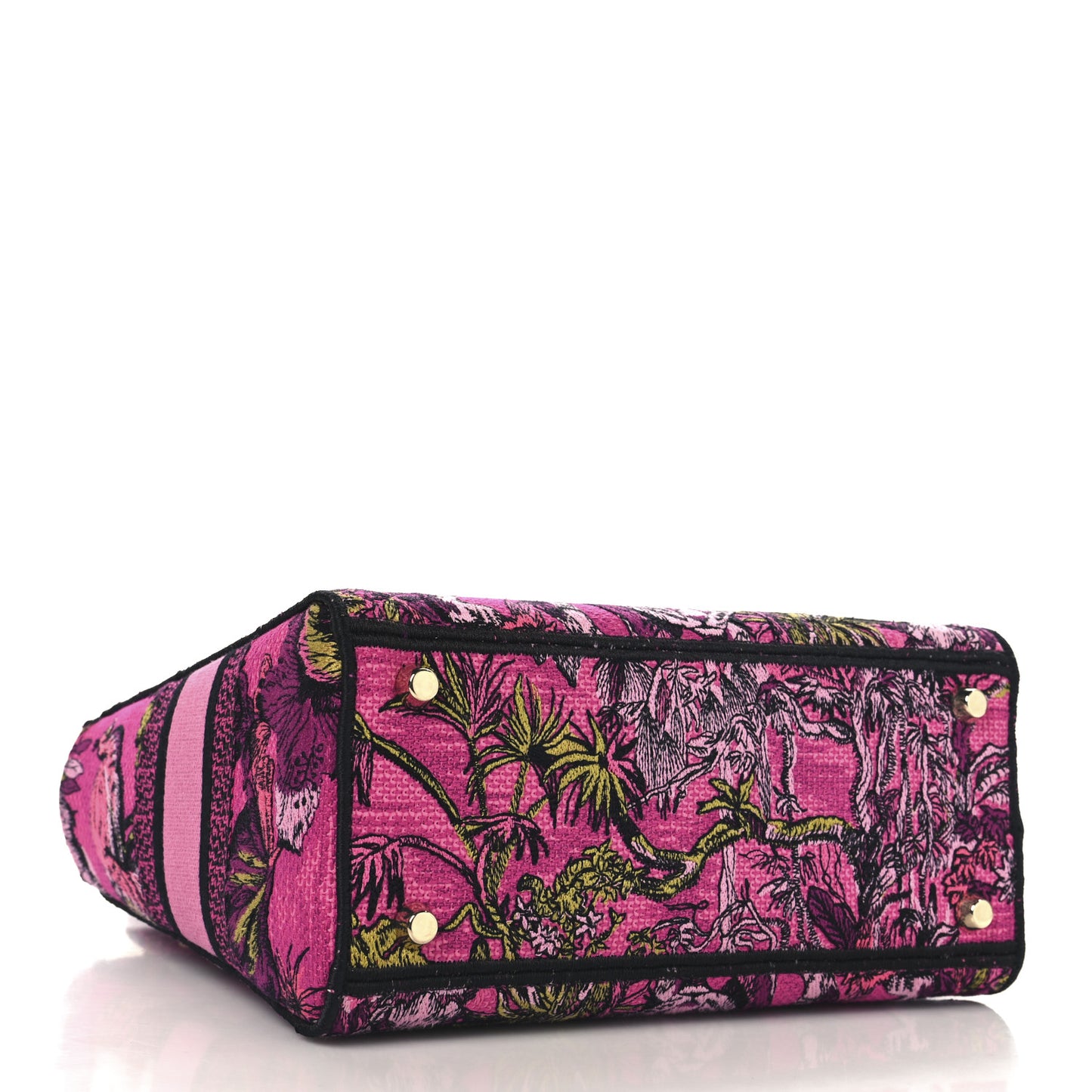 Toile de Jouy Voyage Embroidered Medium Lady D-Lite Fuchsia Multicolor