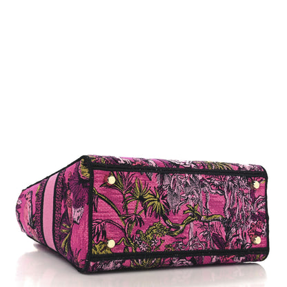 Christian Dior Toile de Jouy Voyage Embroidered Medium Lady D-Lite Fuchsia Multicolor 4 of 10