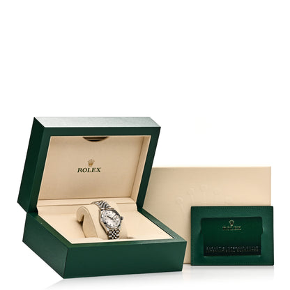 Rolex Stainless Steel 18K White Gold Diamond 31mm Oyster Perpetual Datejust Watch Silver 278274 5 of 5
