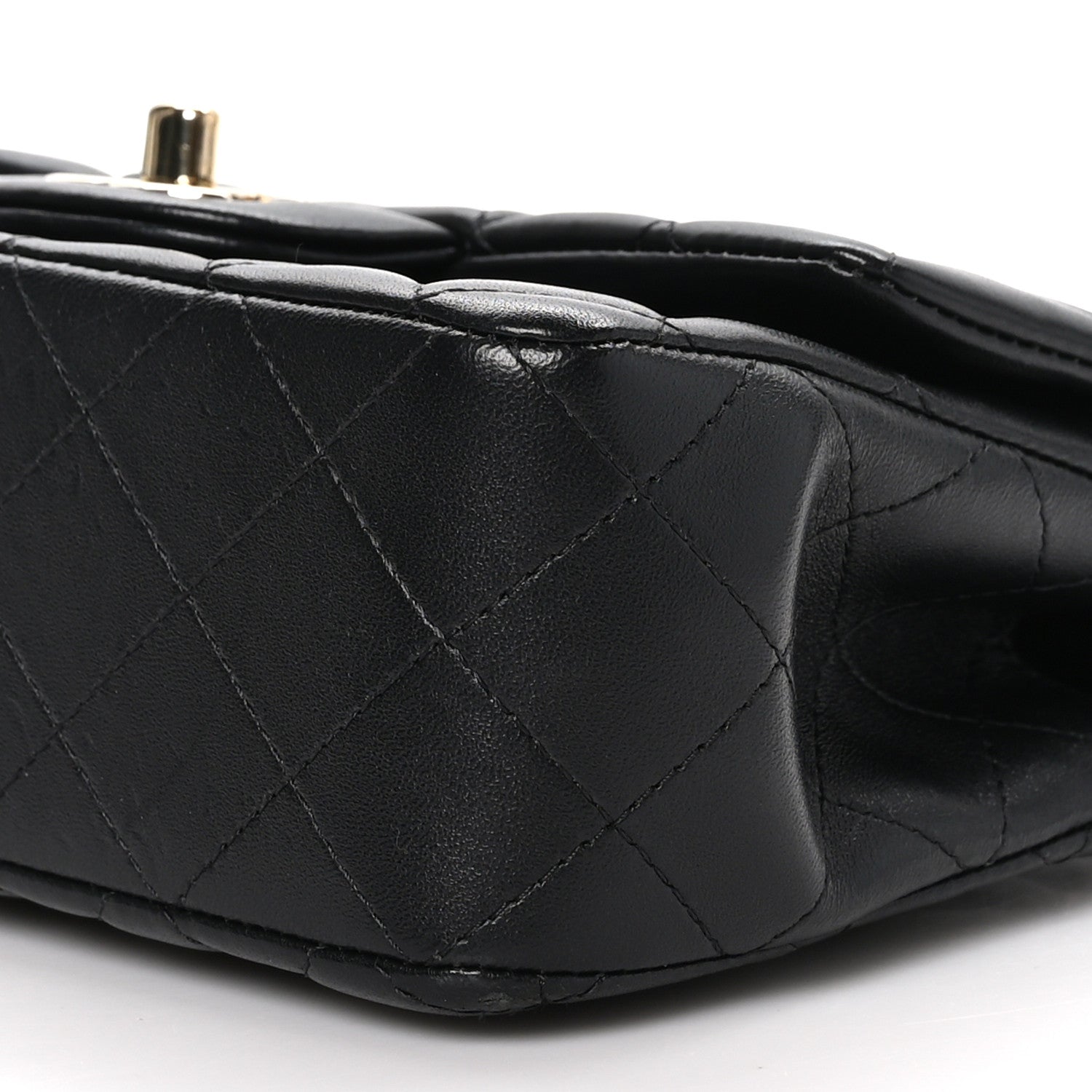 Chanel Lambskin Quilted Mini Top Handle Rectangular Flap Black 10 of 11