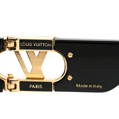Louis Vuitton Acetate LV Link Square Sunglasses Z1478W Black 5 of 7
