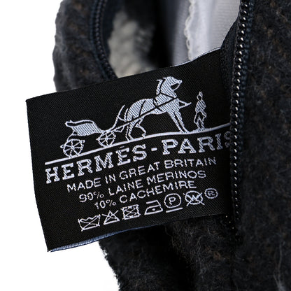 Hermes Wool Cashmere Avalon Pillow PM Ecru Gris Fonce 3 of 3