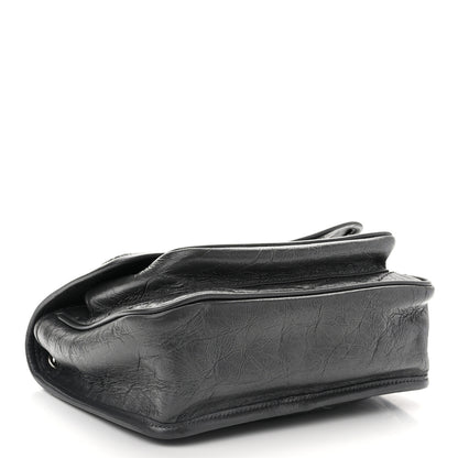 Saint Laurent Crinkled Calfskin Matelasse Monogram Baby Niki Chain Satchel Storm 4 of 11