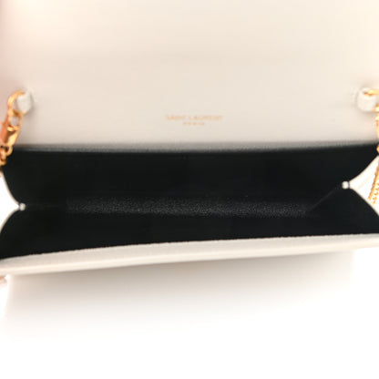 Saint Laurent Grain De Poudre Monogram Uptown Chain Wallet Crema Soft 6 of 13