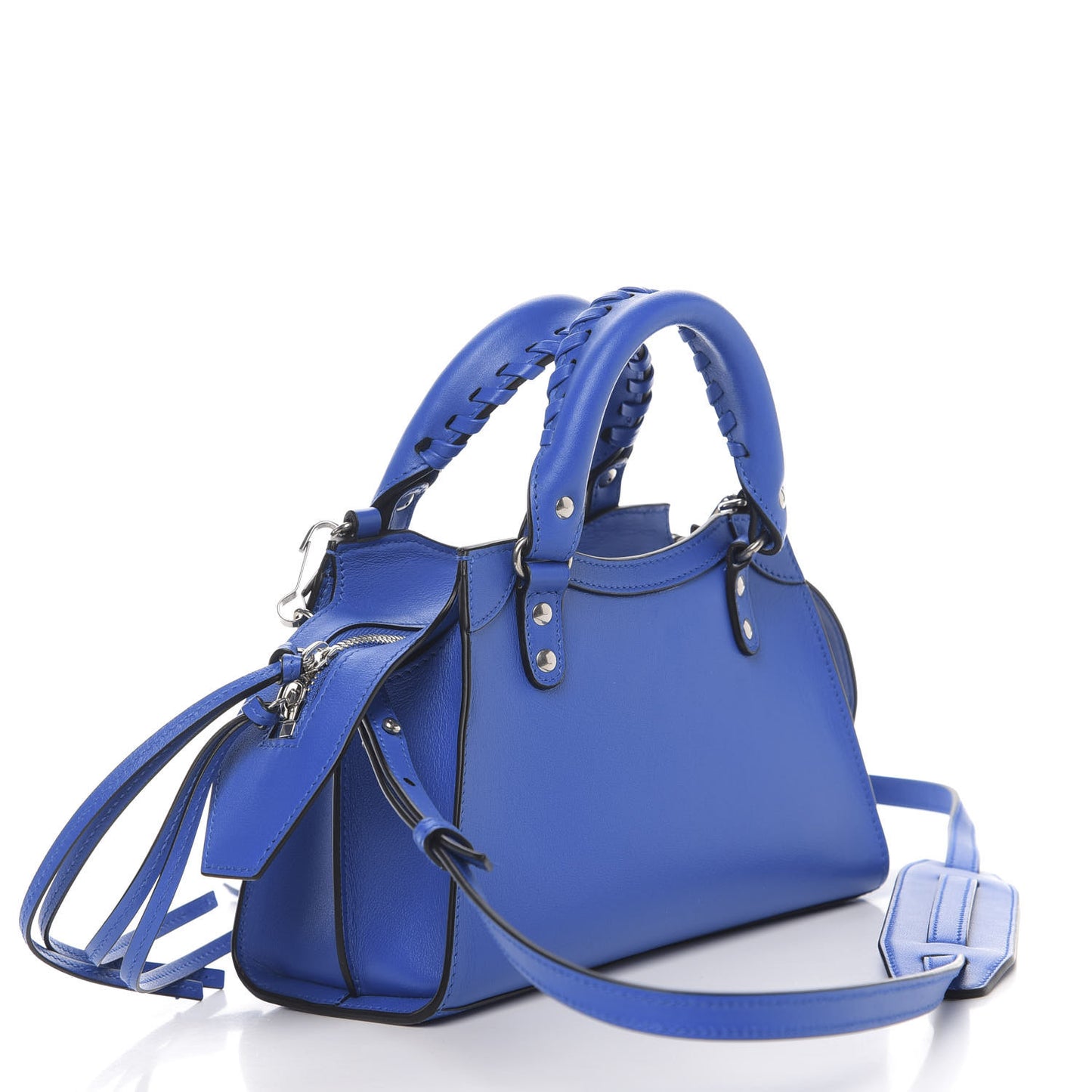 Smooth Calfskin Neo Classic Silver Hardware Mini City Bleu