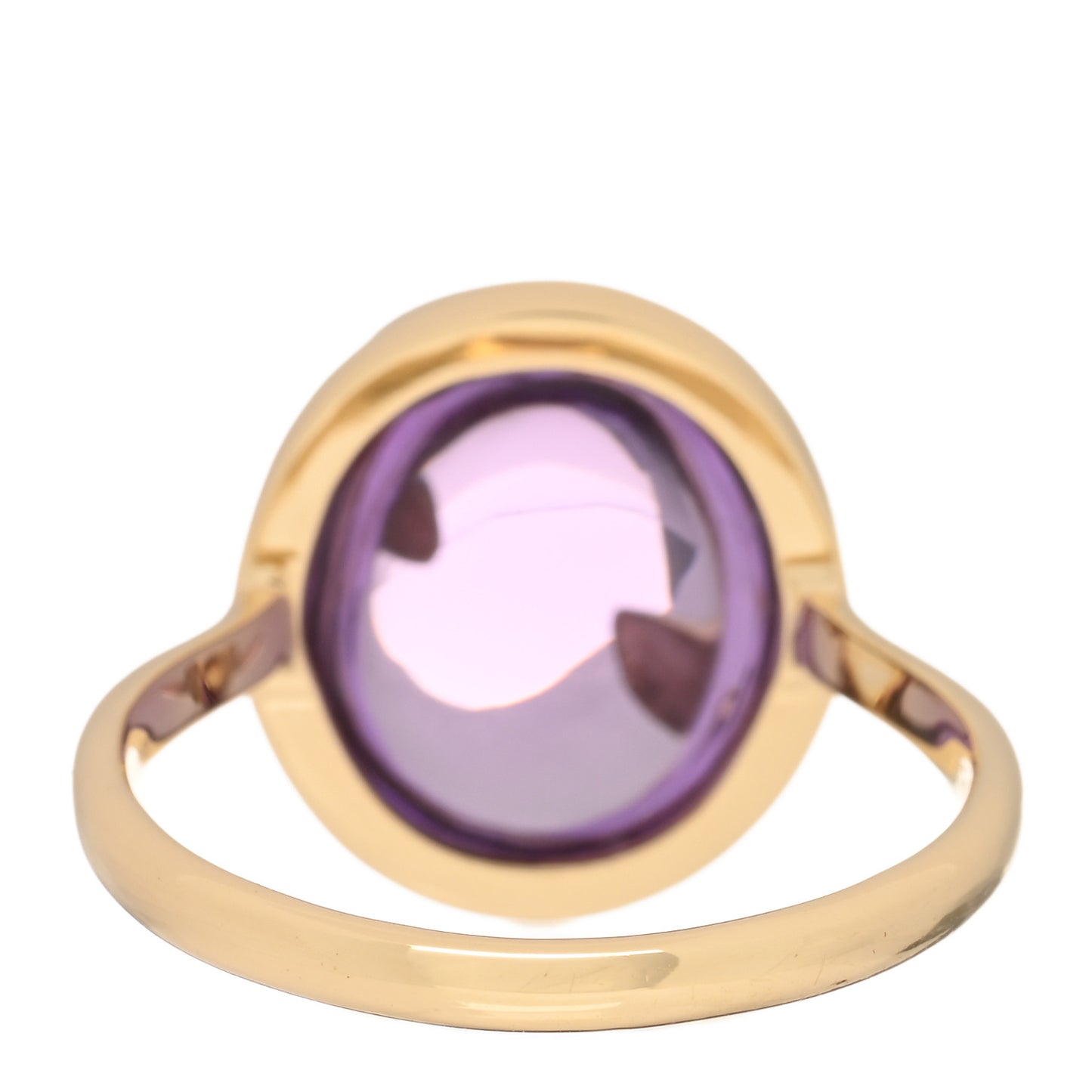 18K Yellow Gold Amethyst Paloma Picasso Olive Leaf Ring 58 8.25