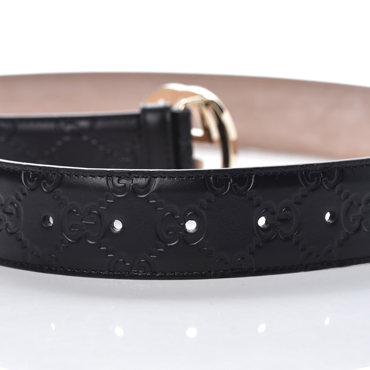Gucci Guccissima Interlocking G 37mm Belt 85 34 Black 5 of 6