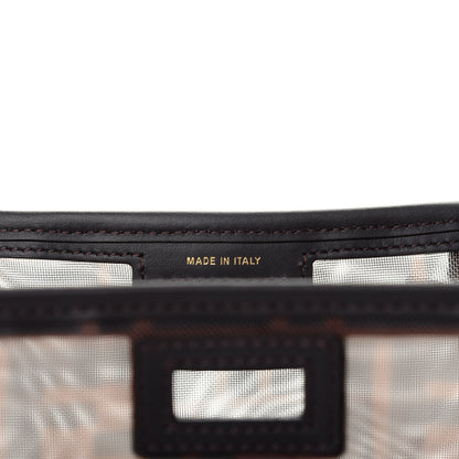 Fendi Mesh Vitello Century FF 1974 Mini Peekaboo Defender Cover Marrone Black Ebano 9 of 10