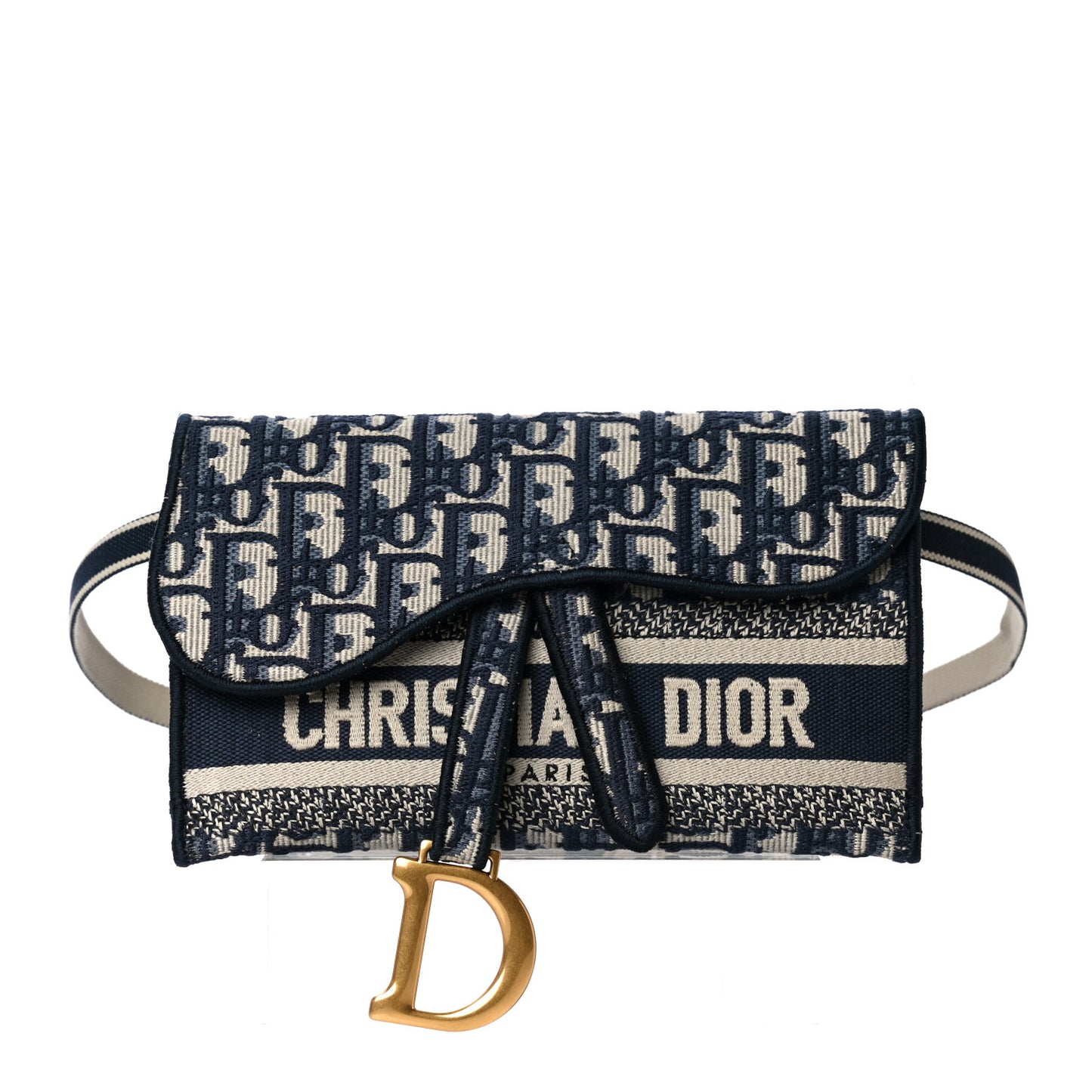 Oblique Slim Saddle Pouch Blue