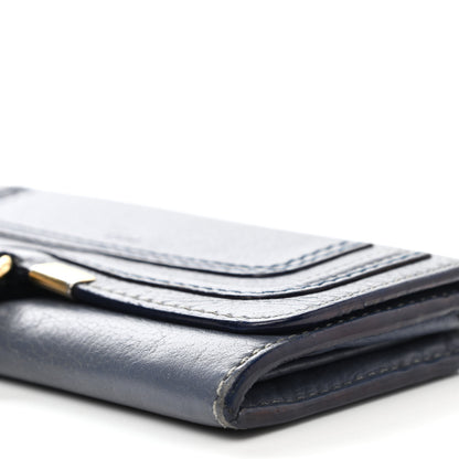 Chloe Calfskin Marcie Continental Flap Wallet Street Blue 9 of 13
