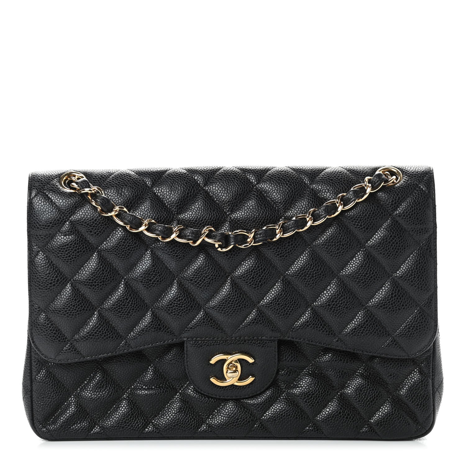 Chanel Caviar Quilted Jumbo Double Flap Black 1 of 10