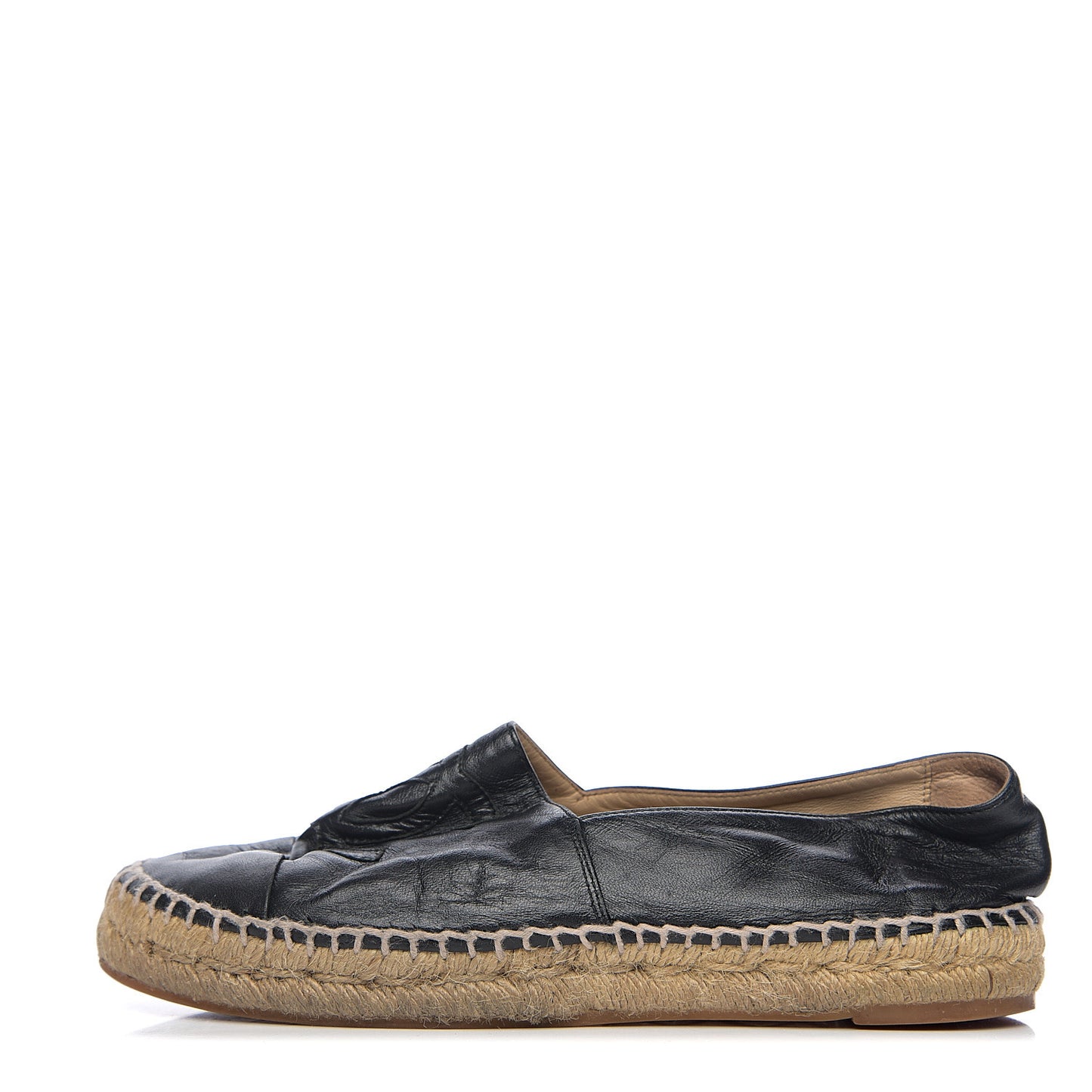 Lambskin CC Espadrilles 38 Black