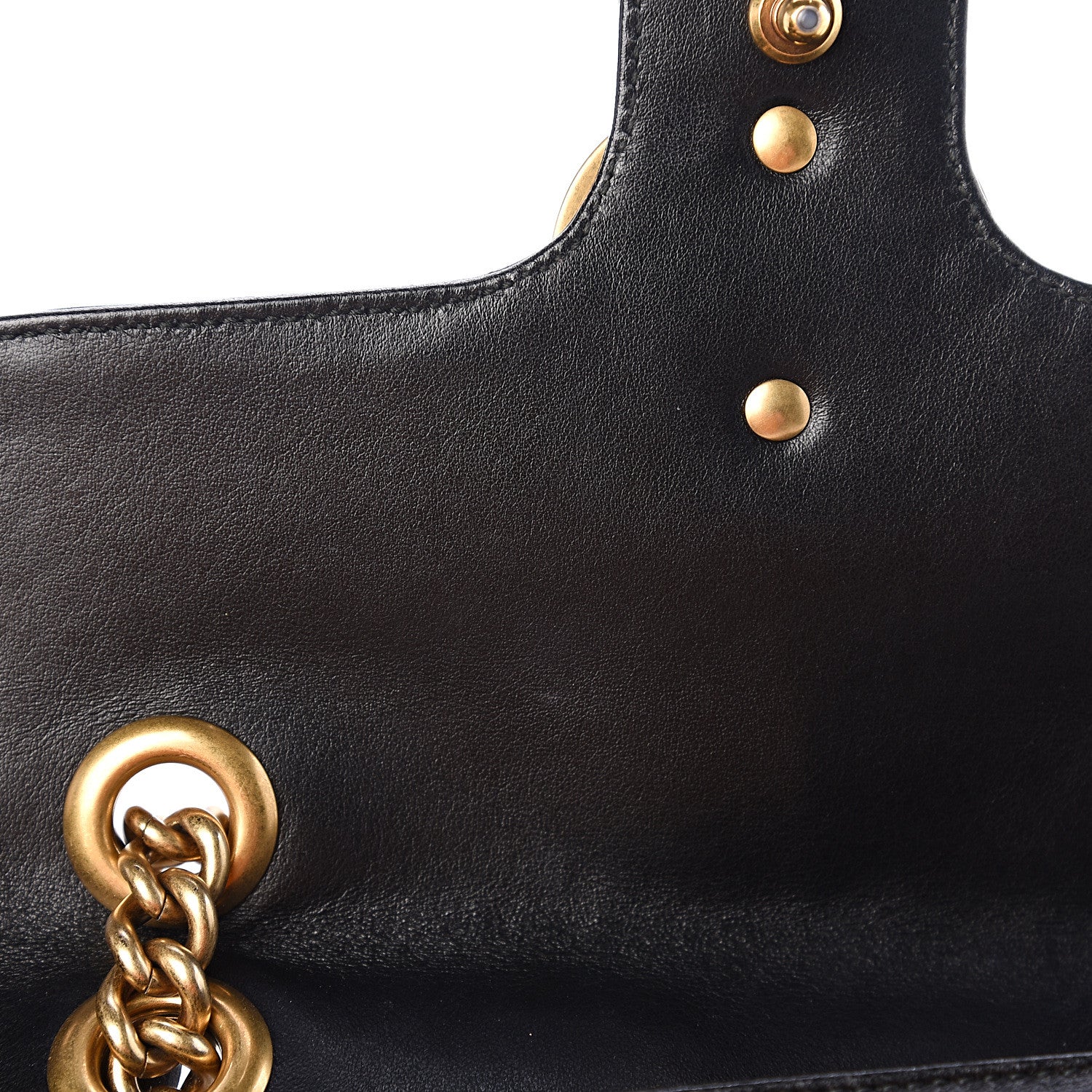 Gucci Calfskin Matelasse Mini GG Marmont Shoulder Bag Black 11 of 18