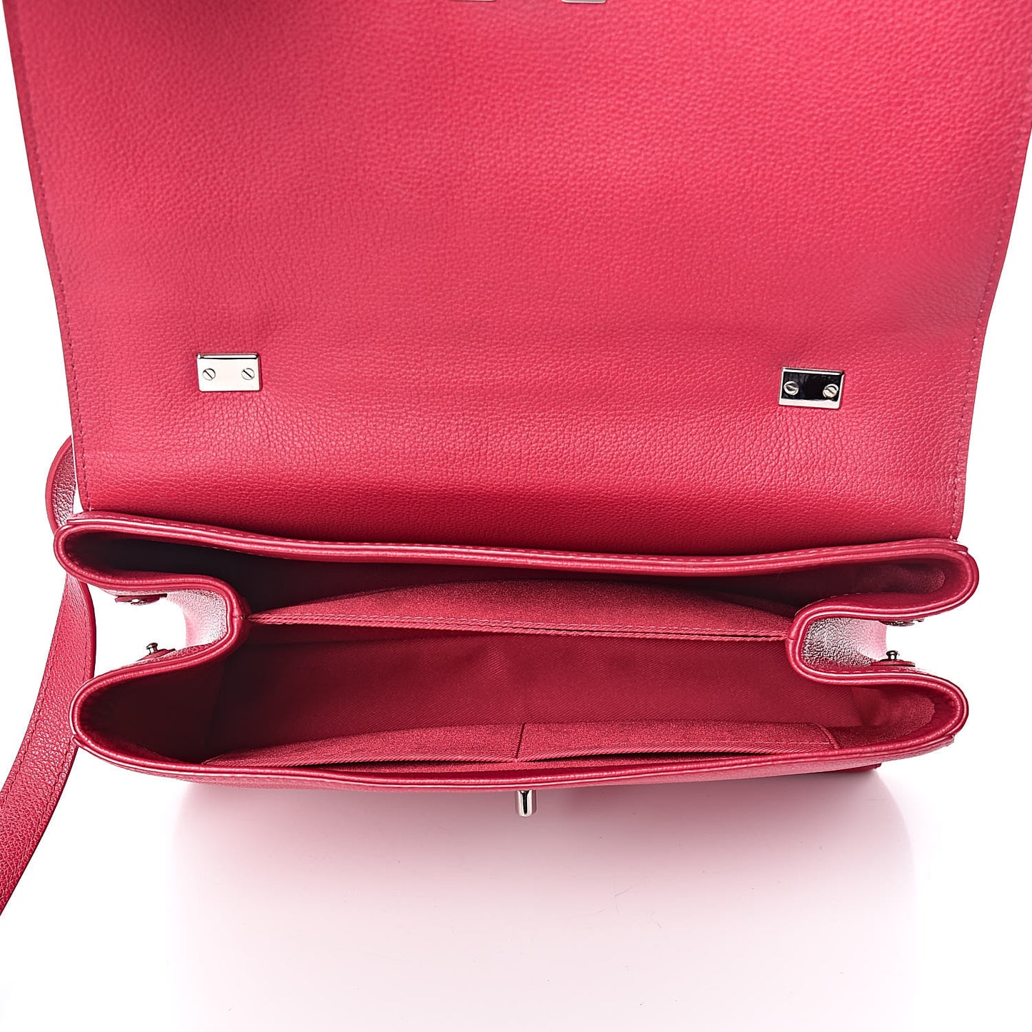 Soft Calfskin Lockme II Top Handle Dahlia
