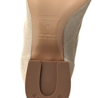 Hermes Knit Calfskin Volver 60 Ankle Boots 35 Nocciola 9 of 12