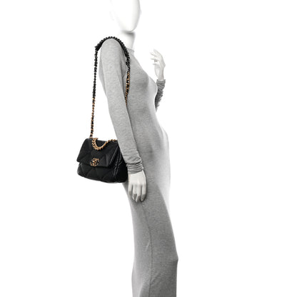 Chanel Lambskin Quilted Medium Chanel 19 Flap Black 2 of 12