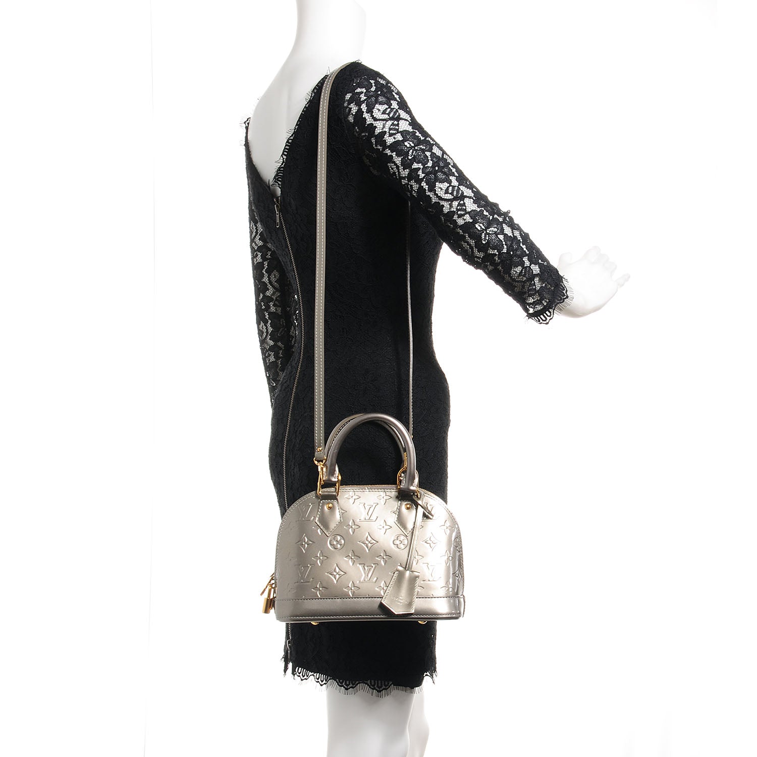 Louis Vuitton Vernis Alma BB Gris Art Deco 2 of 8