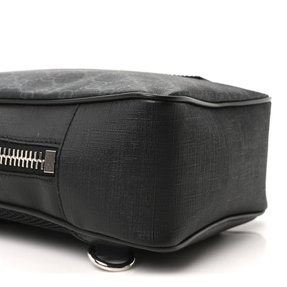 Gucci GG Supreme Monogram Web Belt Bag Black Grey 9 of 11