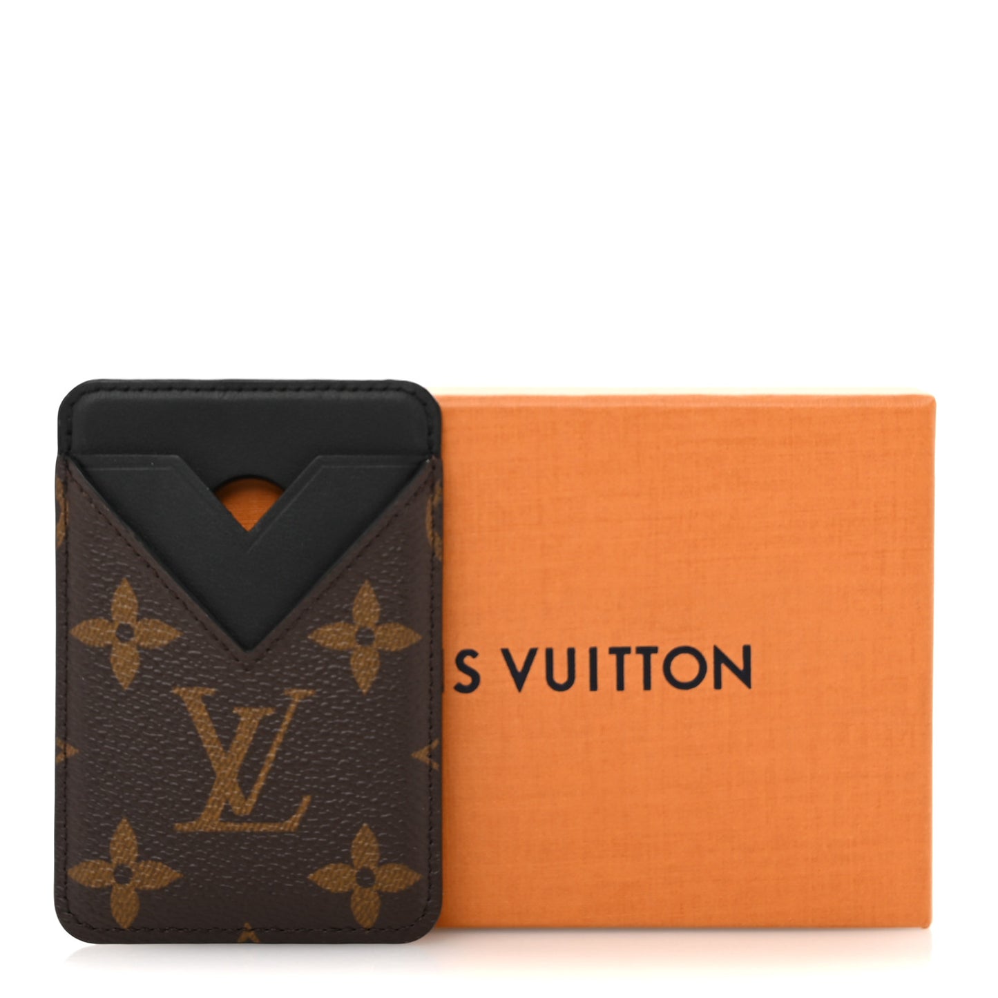 Monogram Macassar Magnetic Card Holder Black