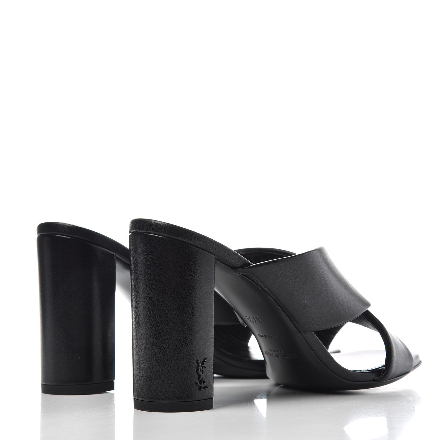Saint Laurent Calfskin LouLou Mules 37.5 Black 4 of 11