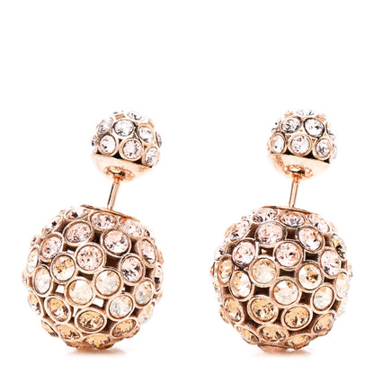 Christian Dior Crystal Mise En Dior Tribal Earrings Light Pink Gold 1 of 4