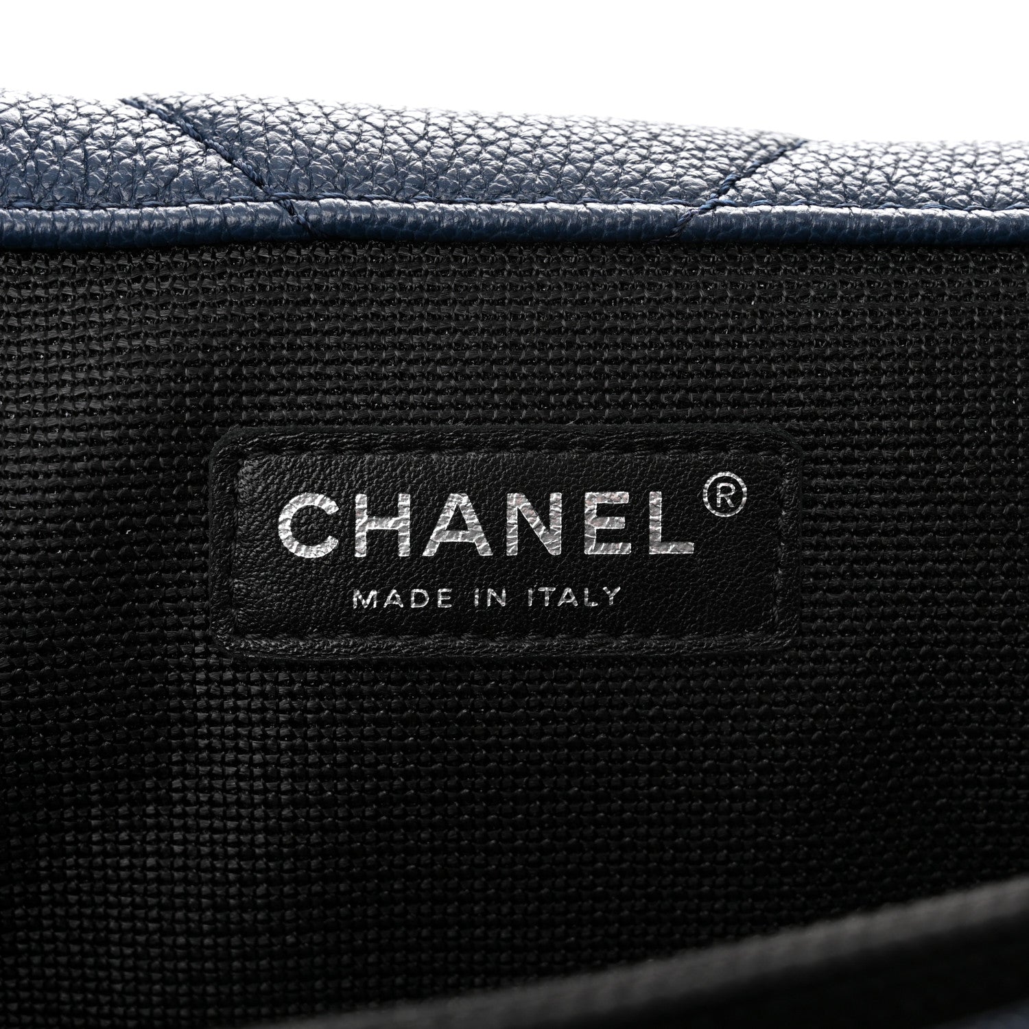 Chanel Calfskin Chevron Quilted XXL Travel Flap Bag Blue 6 of 10