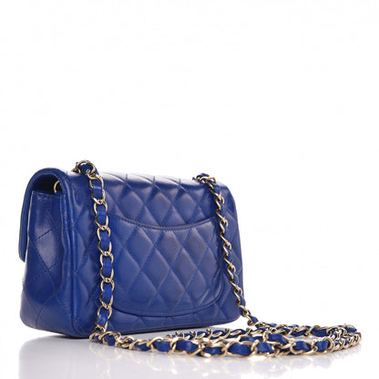 Chanel Lambskin Quilted Mini Rectangular Flap Blue 3 of 13