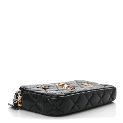Chanel Aged Calfskin Lucky Charms 2.55 Reissue Small Clutch With Chain Black 4 of 9