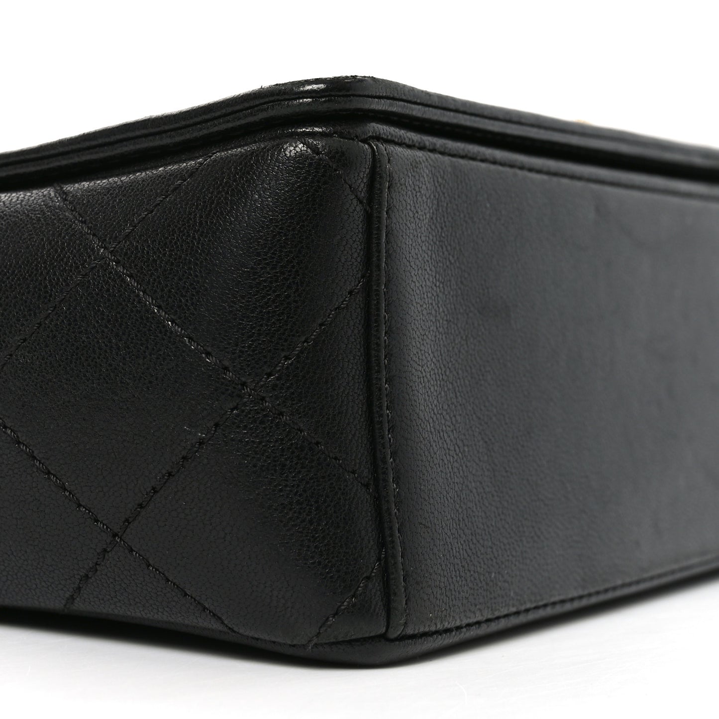 Sheepskin Quilted Vintage Mademoiselle Flap Black