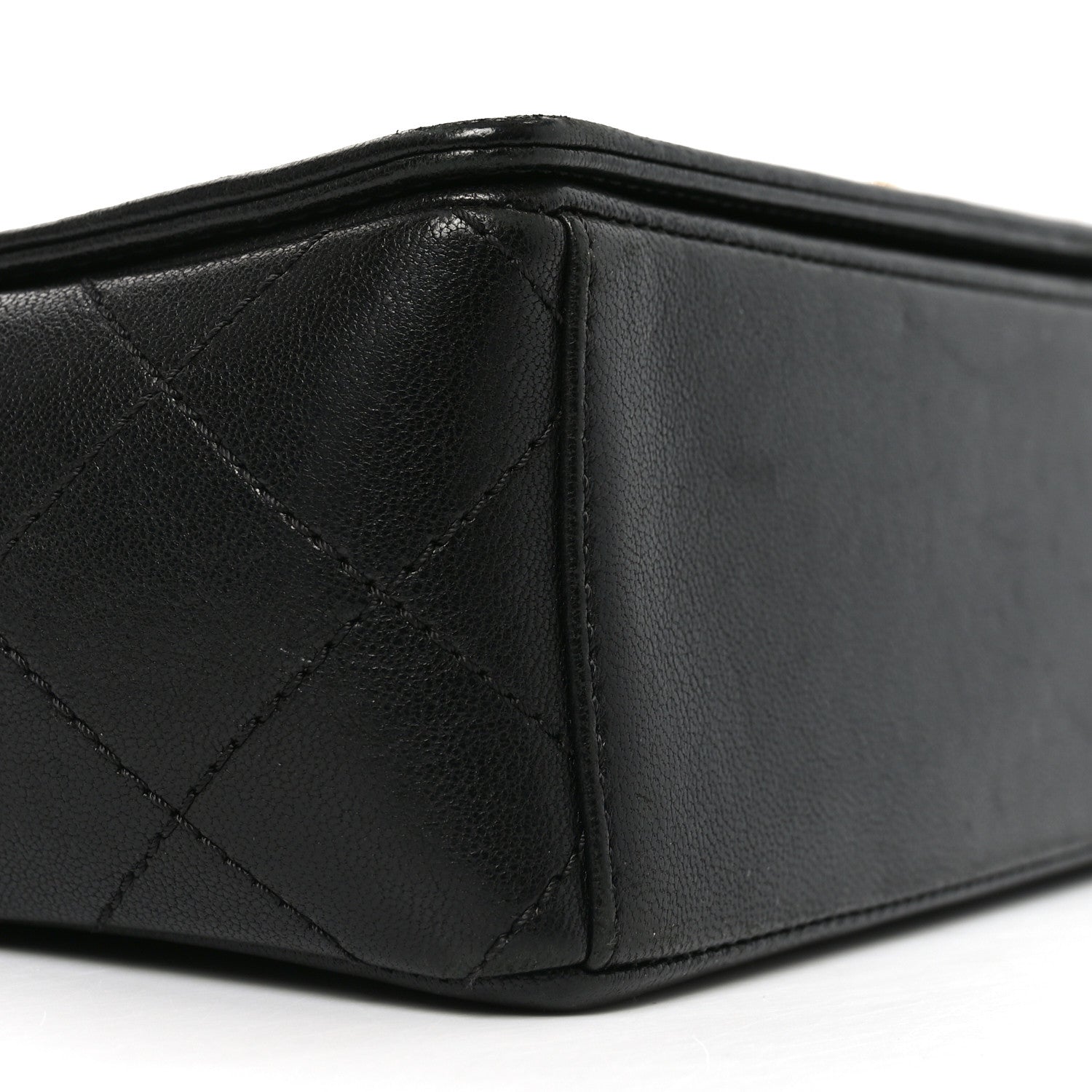 Chanel Sheepskin Quilted Vintage Mademoiselle Flap Black 9 of 11