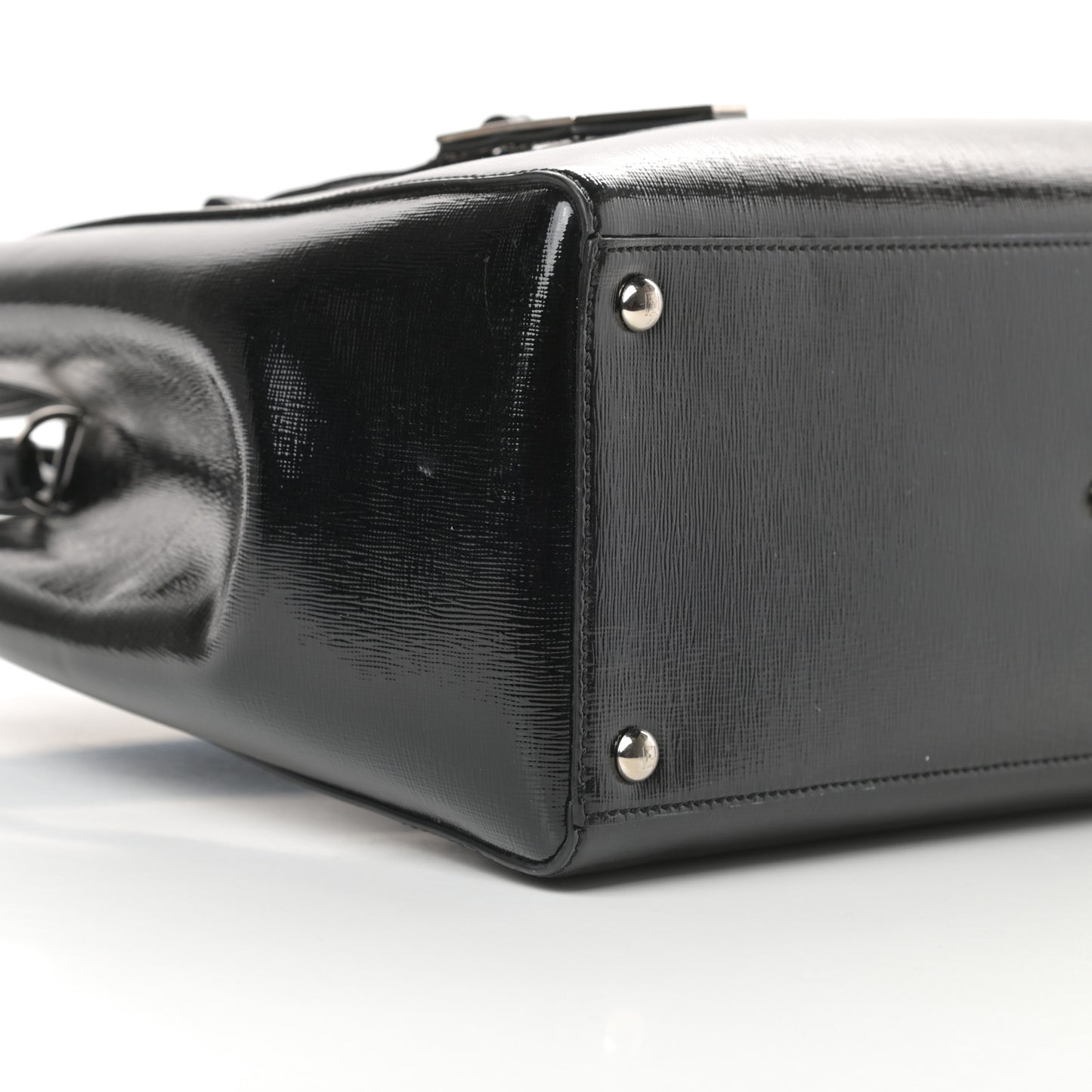 Patent Vitello Elite Regular 2Jours Tote Black