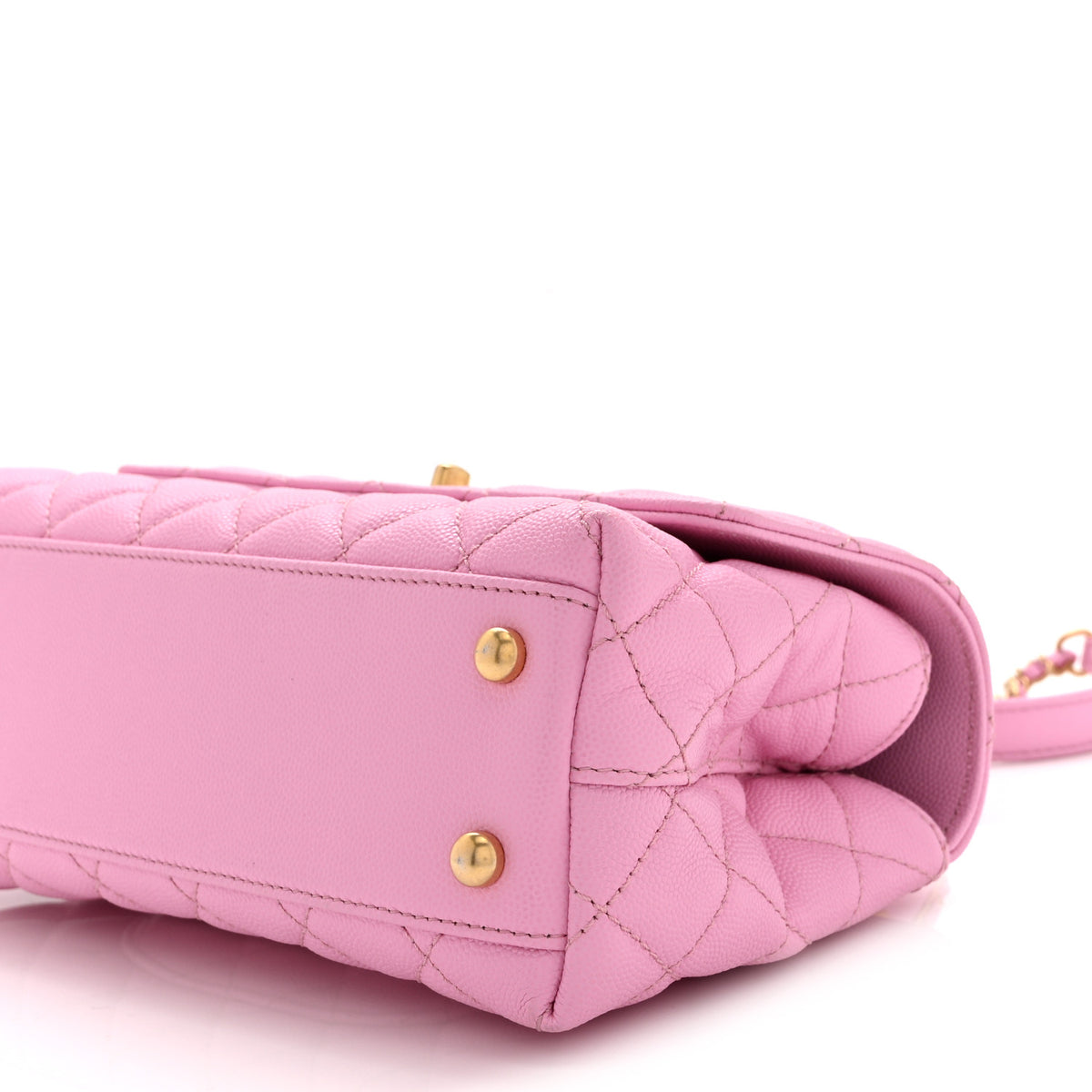 Chanel Caviar Quilted Mini Coco Chain Handle Flap Pink 10 of 10