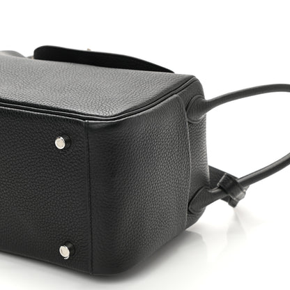 Hermes Taurillon Clemence Lindy 26 Black 9 of 10