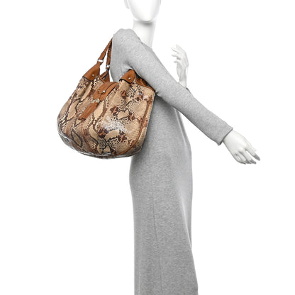 Gucci Python Medium Marrakech Shoulder Bag Beige 2 of 10