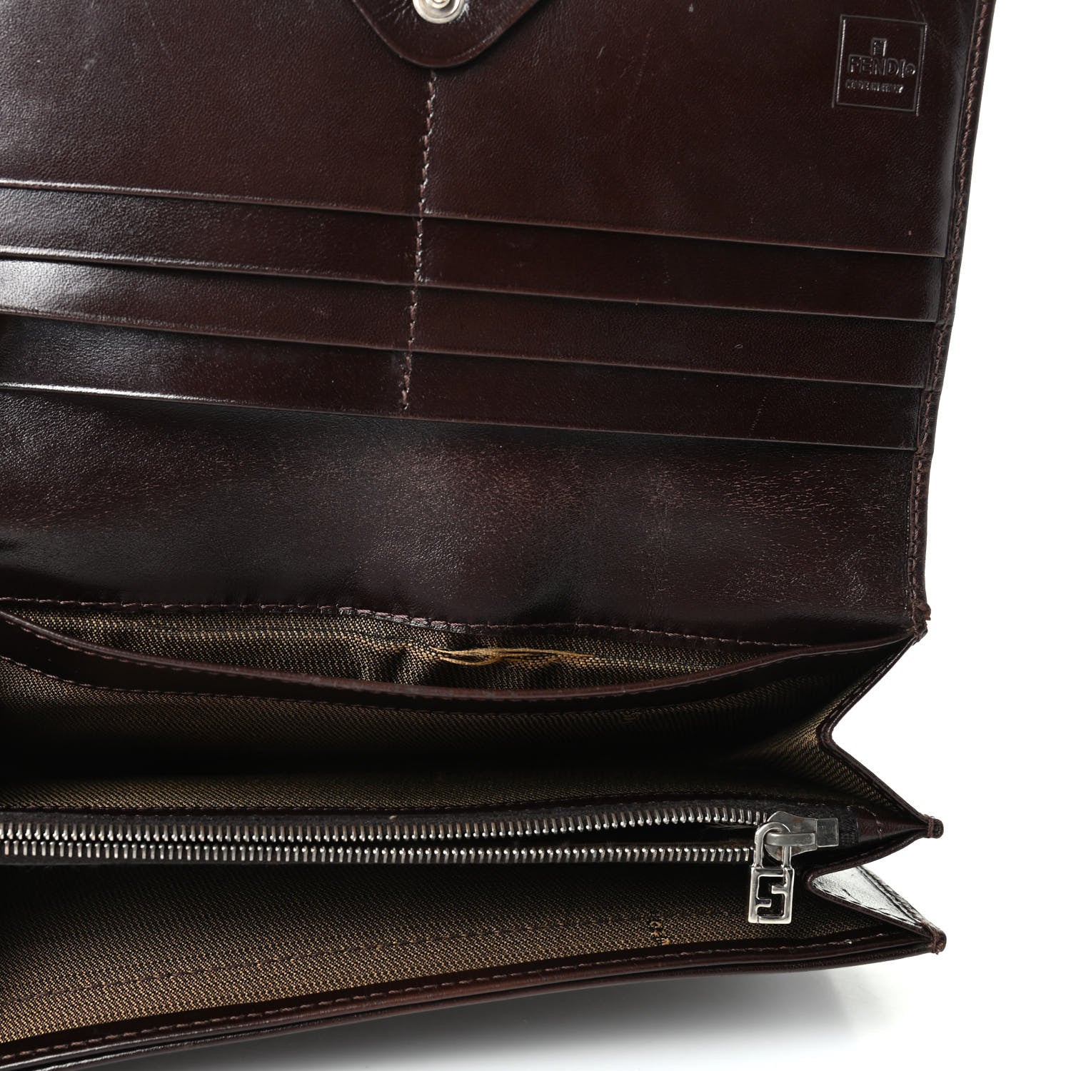 Fendi Zucca Continental Wallet Tobacco Moro 5 of 7