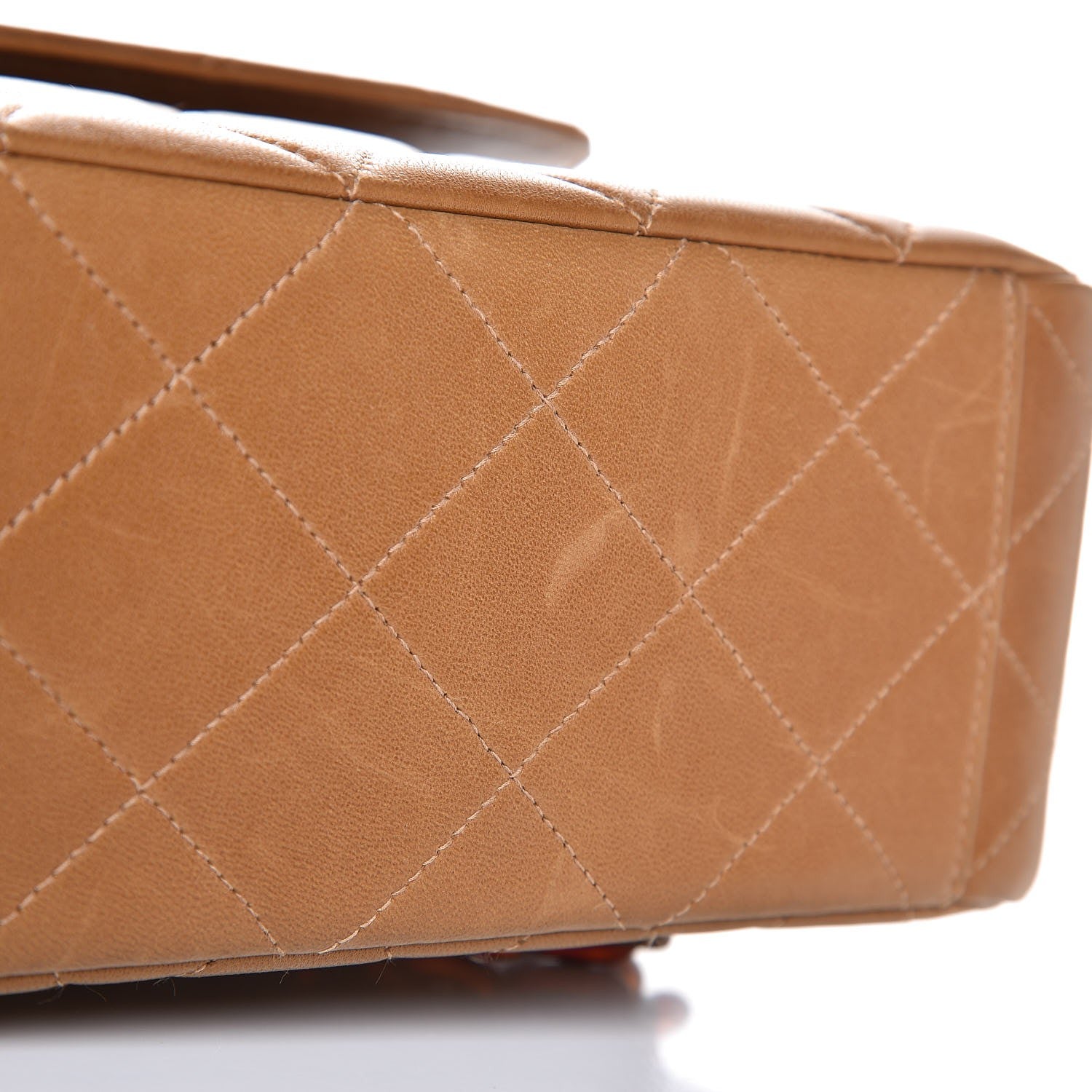 Chanel Lambskin Tortoise Chain Square Flap Camel 22 of 22
