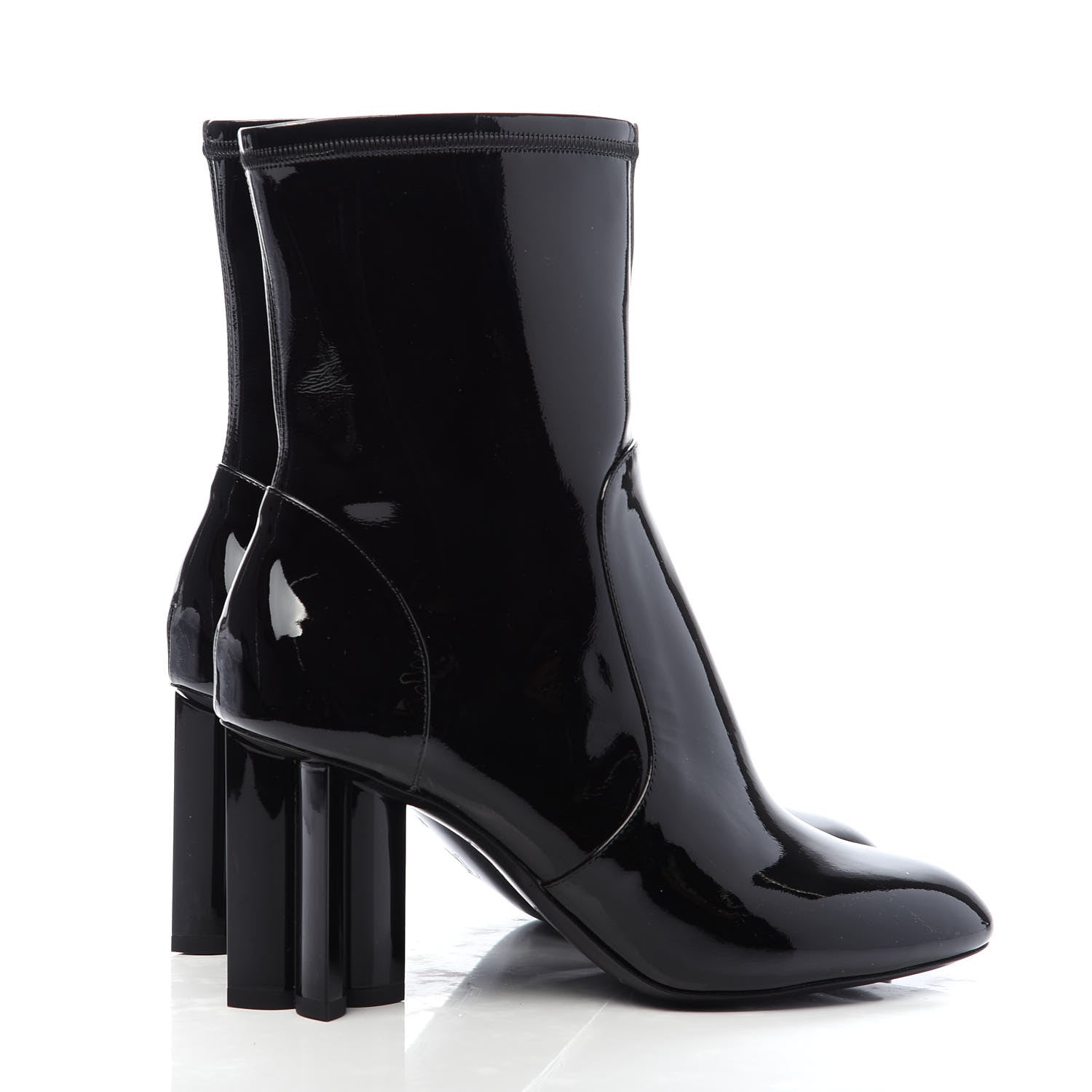 Louis Vuitton Patent Silhouette Ankle Boots 38 Black 5 of 9