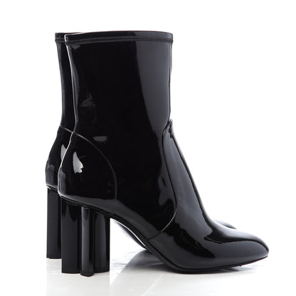 Louis Vuitton Patent Silhouette Ankle Boots 38 Black 5 of 9