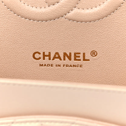 Chanel Iridescent Calfskin Quilted Medium Double Flap Beige 6 of 10