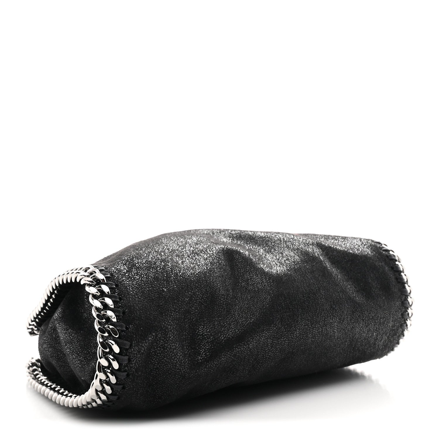Stella McCartney Shaggy Deer Mini Falabella Fold Over Tote Black 4 of 9