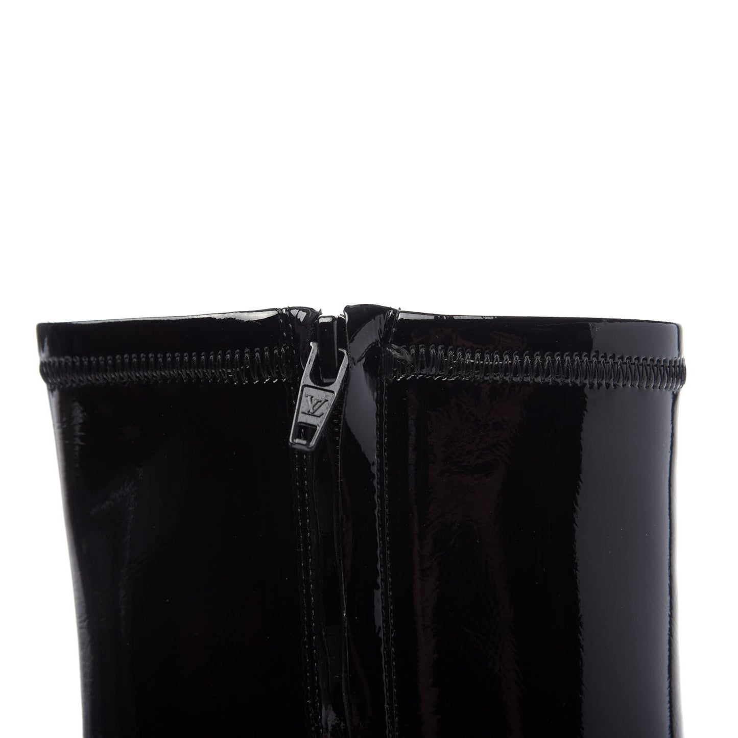 Patent Silhouette Ankle Boots 38 Black
