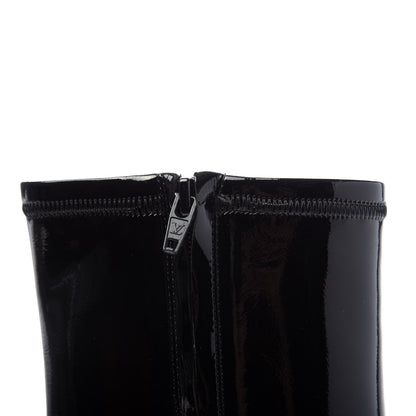 Louis Vuitton Patent Silhouette Ankle Boots 38 Black 8 of 9