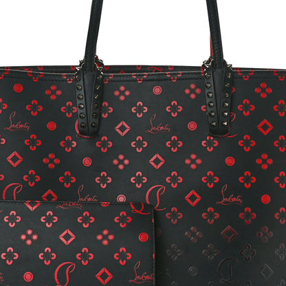 Christian Louboutin Perforated Calfskin Degrade Loubinthesky East West Cabata Tote Black Red 8 of 15