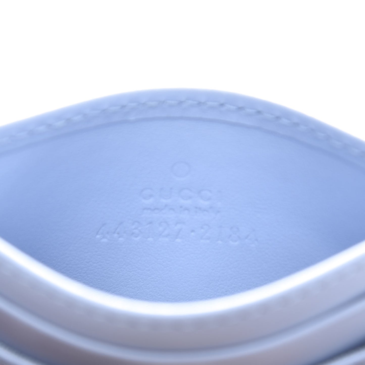 Calfskin Matelasse GG Marmont Card Holder Porcelain Light Blue