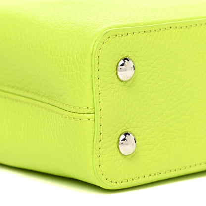 Louis Vuitton Taurillon Mini Capucines Chartreuse 8 of 9