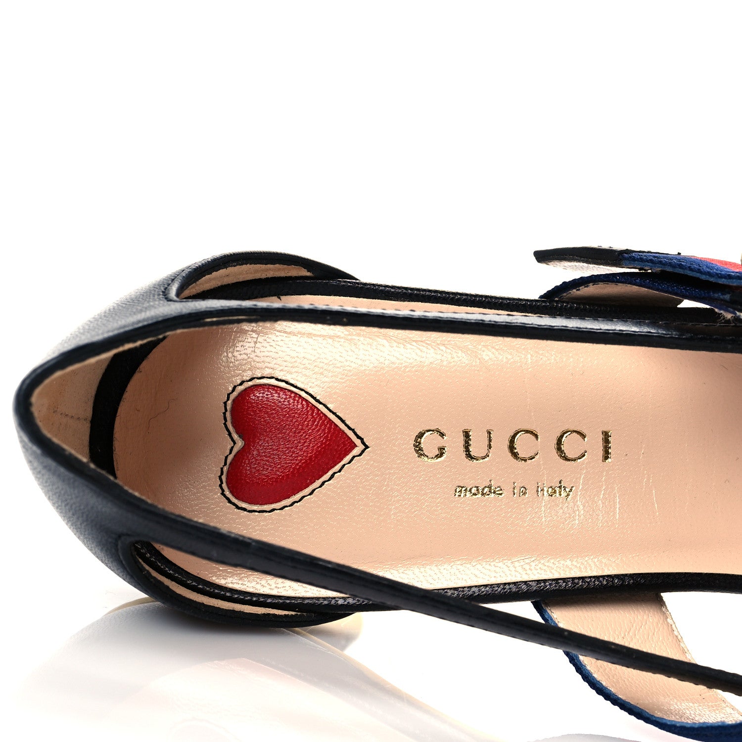 Gucci Malaga Kid Grosgrain Sylvie Web Bamboo Mules 36 Black 8 of 10