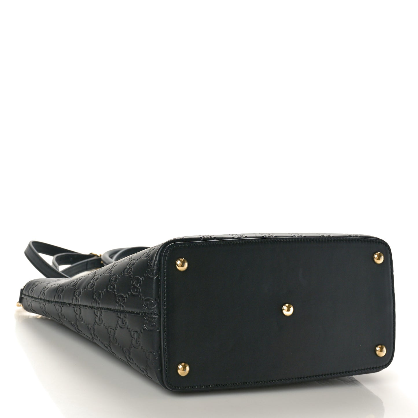 Guccissima Small Zippered Bucket Tote Black