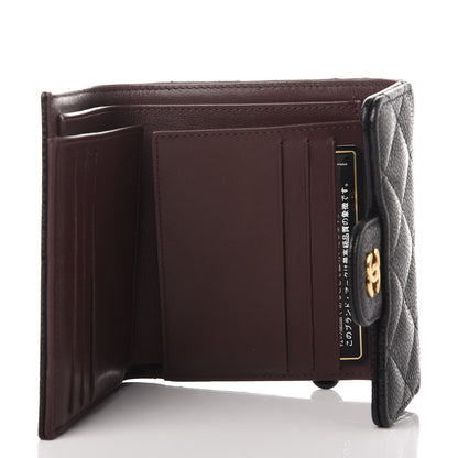 Chanel Caviar Quilted Compact Flap Wallet Black 5 of 8