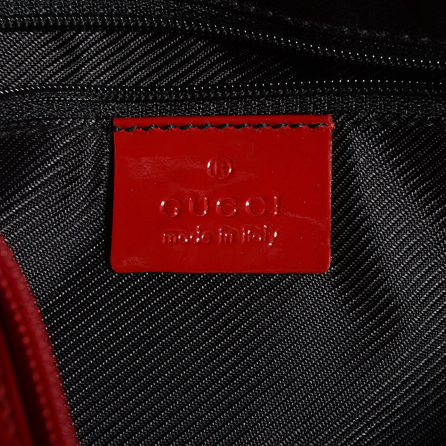 Patent Monogram Top Handle Tote Red